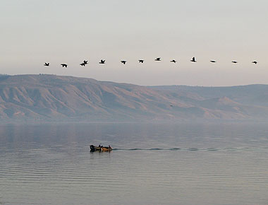 Озеро Кинерет (Море Галилейское) и Голанские высоты
