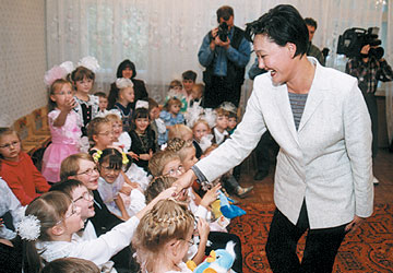Александра Буратаева в детском саду «Радужка». Самара, 1999 год